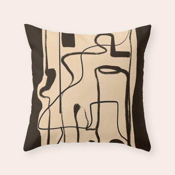 Abstract line art 133 Throw Pillow Gallery Image 1