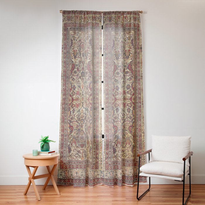 Lavar Kirman Southeast Persian Rug Print Window Curtain Gallery Image 12