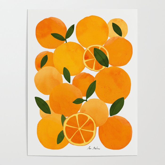 mediterranean oranges still life Poster Gallery Image 4