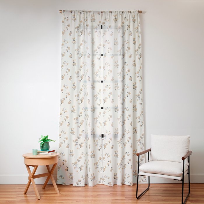 VINTAGE FLORAL NEUTRAL Window Curtain Gallery Image 12