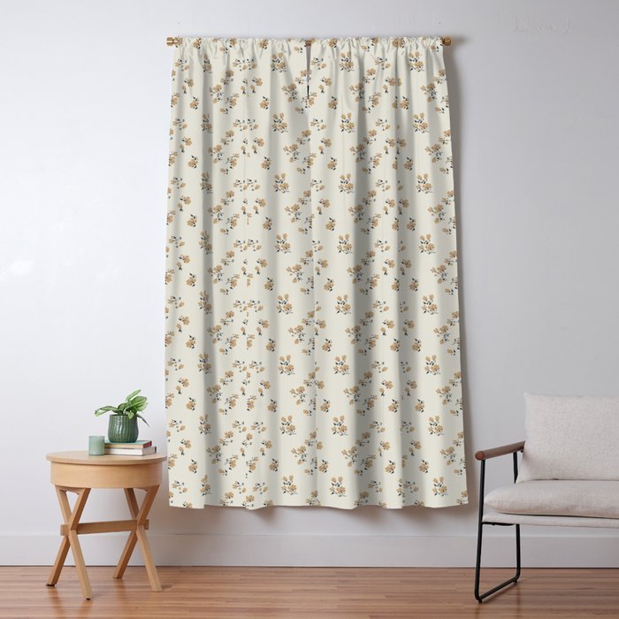 VINTAGE FLORAL NEUTRAL Window Curtain Gallery Image 1