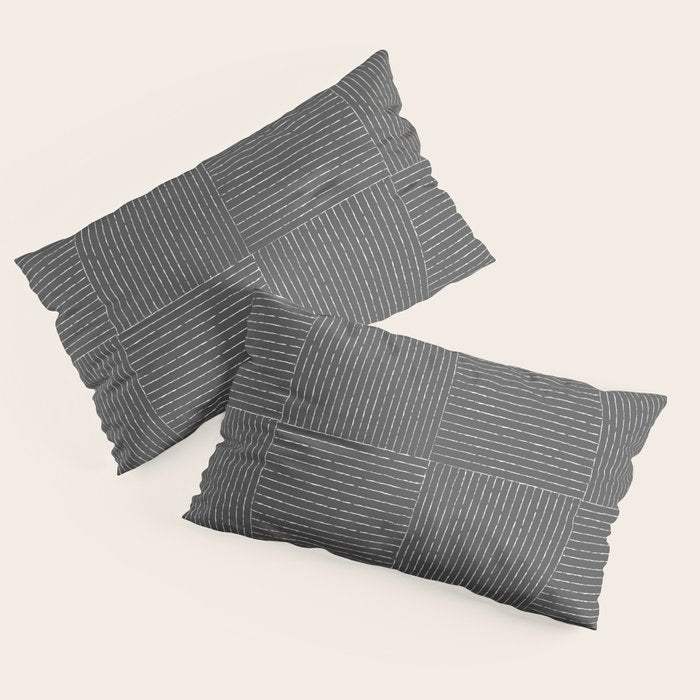 Lines III (Dark Gray) Pillow Sham Gallery Image 2