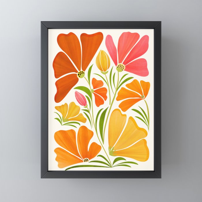 Spring Wildflowers Floral Illustration Mini Art Print Gallery Image 3