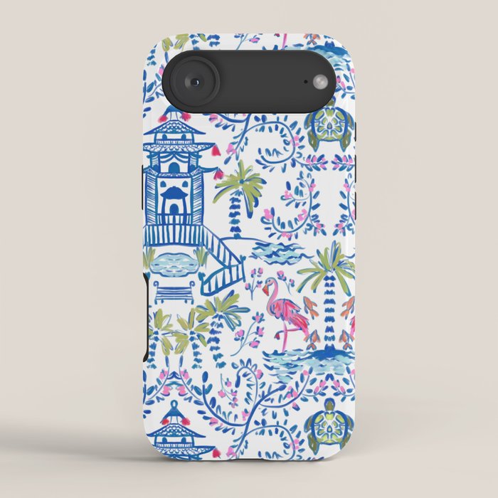 Colorful Coastal Chinoiserie iPhone Case Gallery Image 2