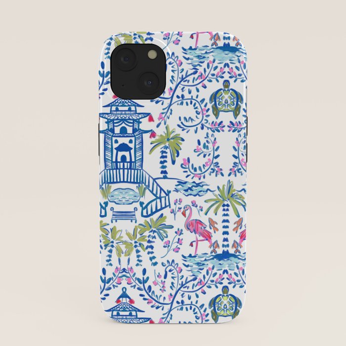 Colorful Coastal Chinoiserie iPhone Case Gallery Image 37