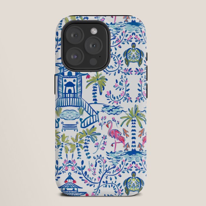 Colorful Coastal Chinoiserie iPhone Case Gallery Image 11