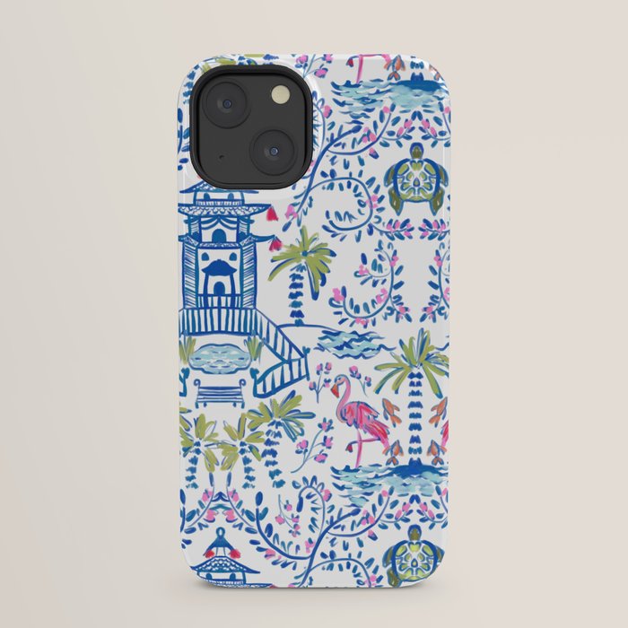 Colorful Coastal Chinoiserie iPhone Case Gallery Image 29