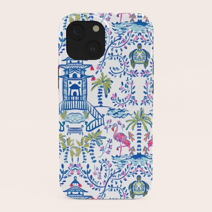 Colorful Coastal Chinoiserie iPhone Case Gallery Image 38
