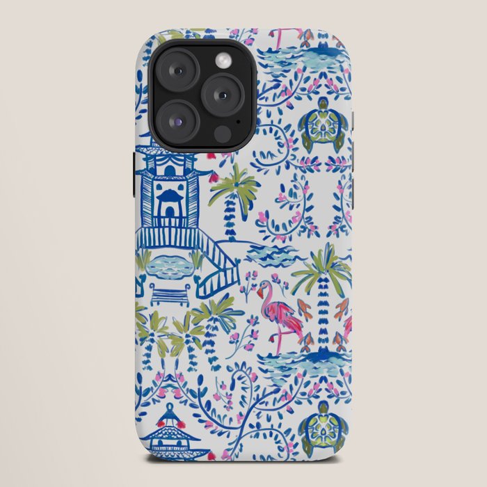 Colorful Coastal Chinoiserie iPhone Case Gallery Image 12