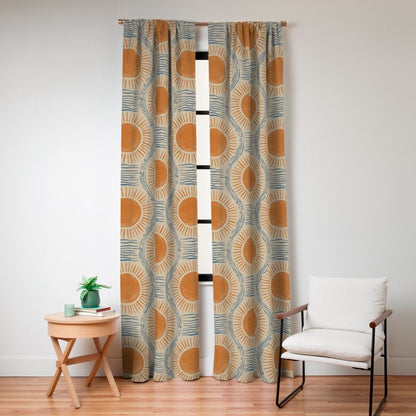 Boho Sun and Sea Vintage Ogee Window Curtain Gallery Image 8
