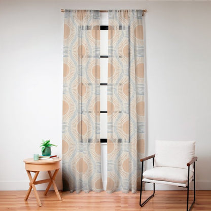 Boho Sun and Sea Vintage Ogee Window Curtain Gallery Image 20