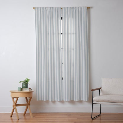 CoastL Stripe . Blue Window Curtain Gallery Image 13