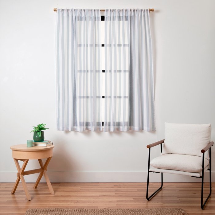 CoastL Stripe . Blue Window Curtain Gallery Image 19