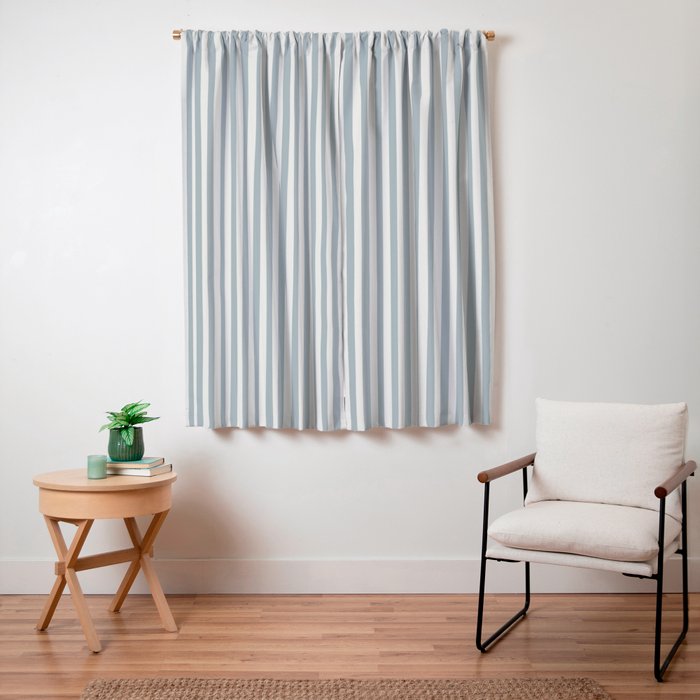 CoastL Stripe . Blue Window Curtain Gallery Image 3