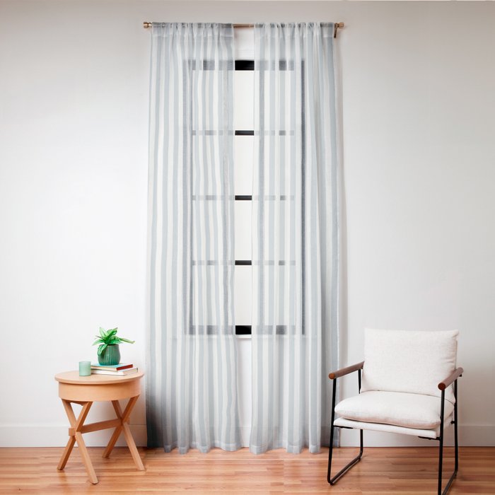 CoastL Stripe . Blue Window Curtain Gallery Image 24