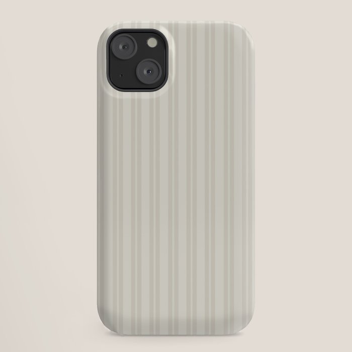 Pale Neutral Classic Double Stripe Pattern iPhone Case Gallery Image 18