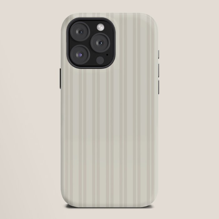 Pale Neutral Classic Double Stripe Pattern iPhone Case Gallery Image 12