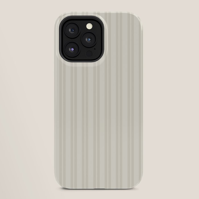 Pale Neutral Classic Double Stripe Pattern iPhone Case Gallery Image 28