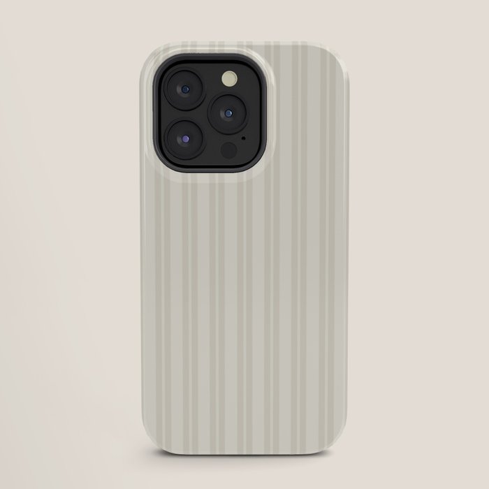 Pale Neutral Classic Double Stripe Pattern iPhone Case Gallery Image 27