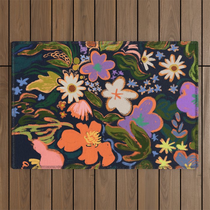 Midnight Garden Outdoor Rug Gallery Image 1