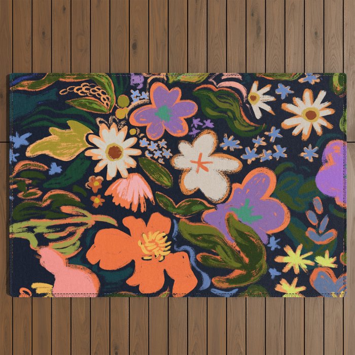Midnight Garden Outdoor Rug Gallery Image 2