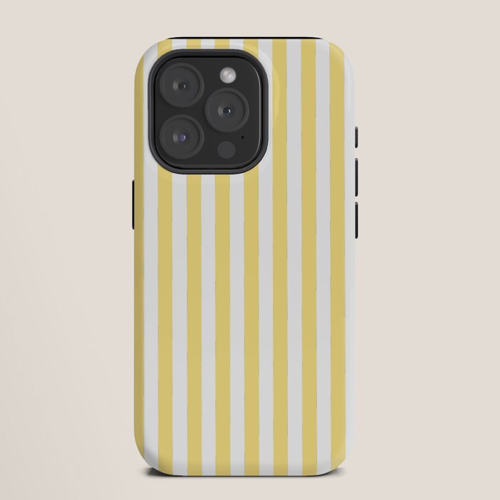 Modern geometrical baby yellow white stripes pattern iPhone Case Gallery Image 11