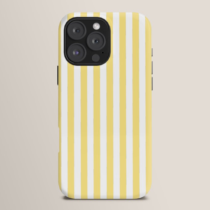 Modern geometrical baby yellow white stripes pattern iPhone Case Gallery Image 16