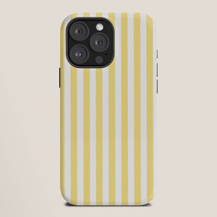 Modern geometrical baby yellow white stripes pattern iPhone Case Gallery Image 12