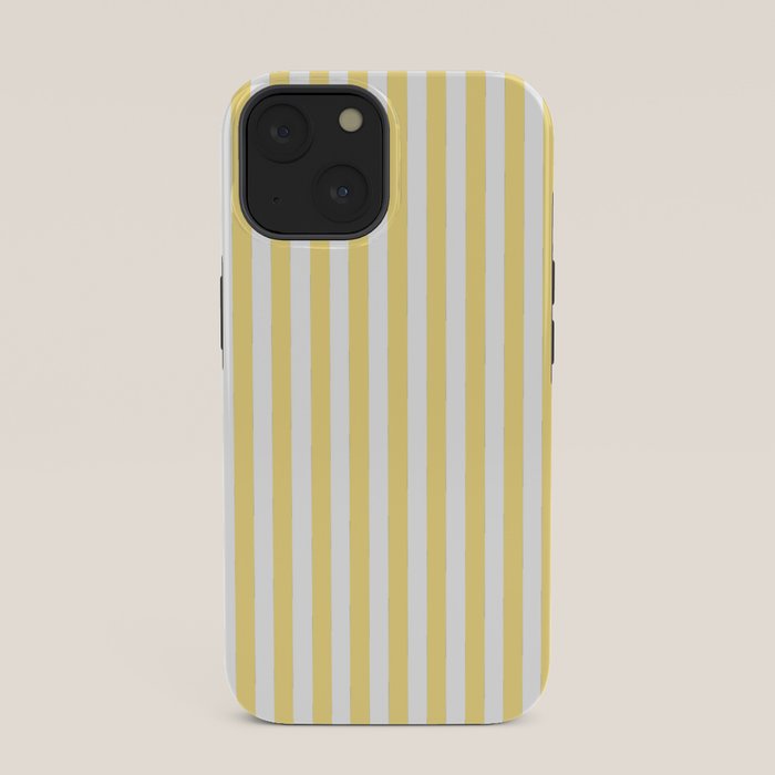 Modern geometrical baby yellow white stripes pattern iPhone Case Gallery Image 33
