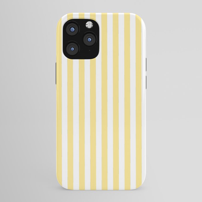 Modern geometrical baby yellow white stripes pattern iPhone Case Gallery Image 43