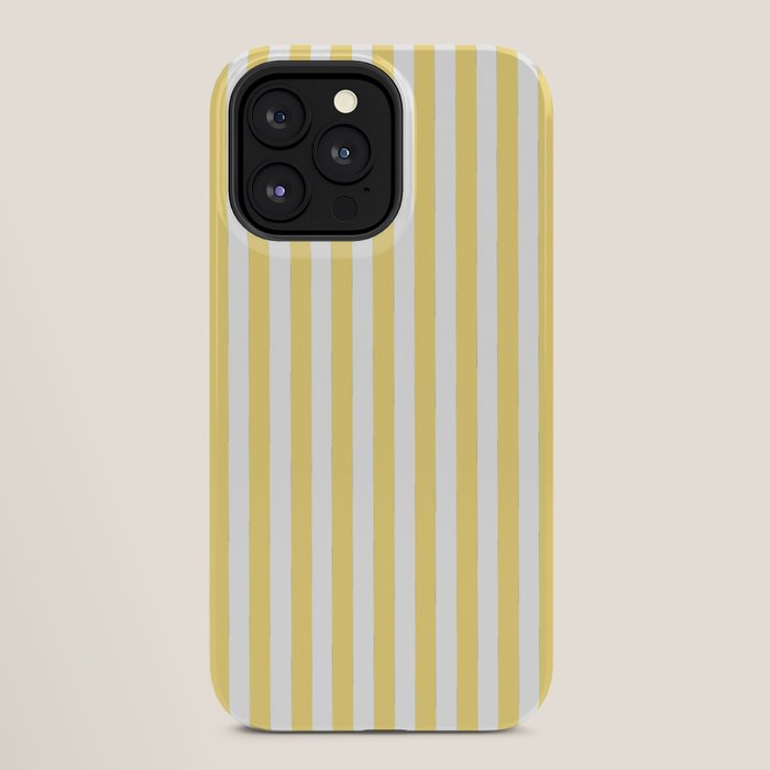 Modern geometrical baby yellow white stripes pattern iPhone Case Gallery Image 28