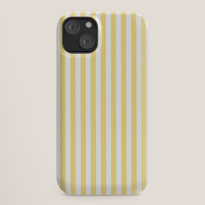 Modern geometrical baby yellow white stripes pattern iPhone Case Gallery Image 18