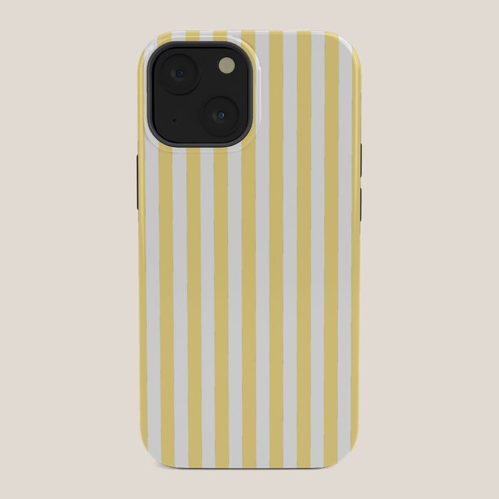Modern geometrical baby yellow white stripes pattern iPhone Case Gallery Image 34