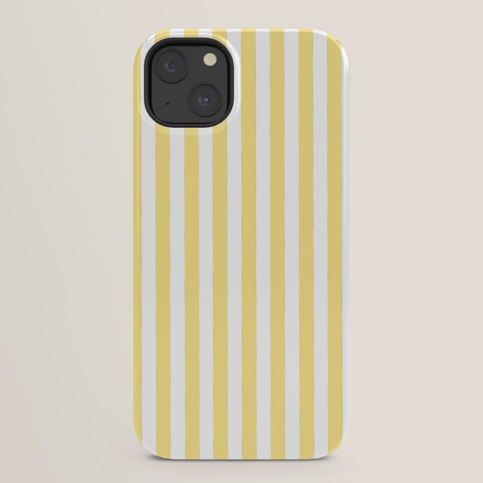 Modern geometrical baby yellow white stripes pattern iPhone Case Gallery Image 22