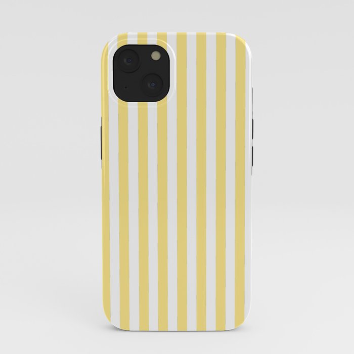 Modern geometrical baby yellow white stripes pattern iPhone Case Gallery Image 37