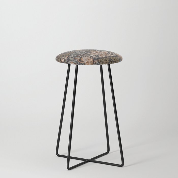 Strawberry thief, William Morris Stool Gallery Image 3