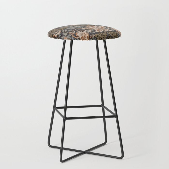 Strawberry thief, William Morris Stool Gallery Image 1
