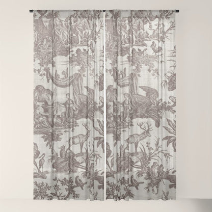 Antique 19th Century Exotic Animals French Tapestry Window Curtain Gallery Image 22