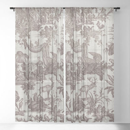 Antique 19th Century Exotic Animals French Tapestry Window Curtain Gallery Image 21