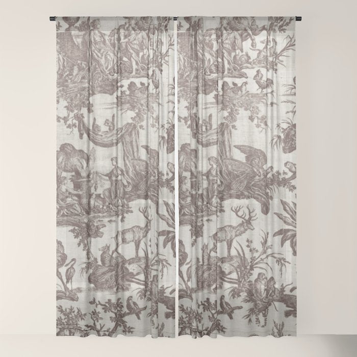 Antique 19th Century Exotic Animals French Tapestry Window Curtain Gallery Image 18