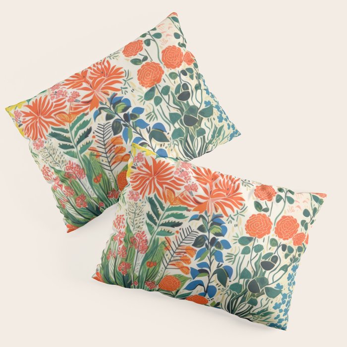 Colourful Flower Nursery Pillow Sham Gallery Image 1