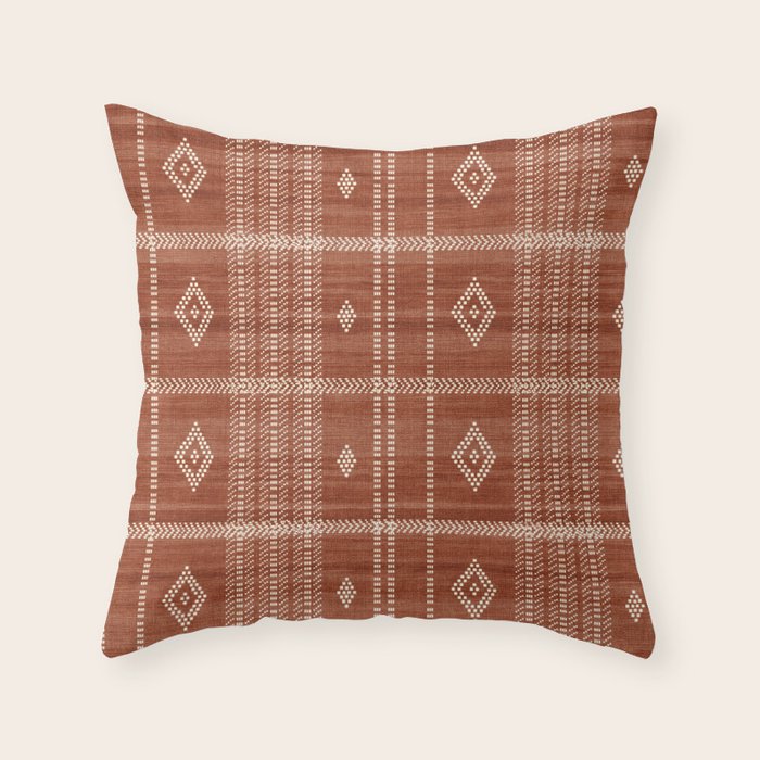 Musa in Rust Throw Pillow Gallery Image 5