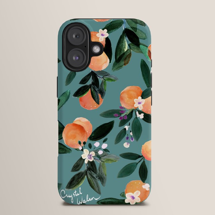 Dear Clementine - oranges teal by Crystal Walen iPhone Case Gallery Image 13