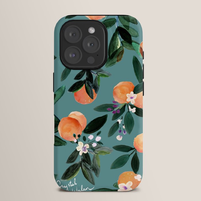 Dear Clementine - oranges teal by Crystal Walen iPhone Case Gallery Image 15