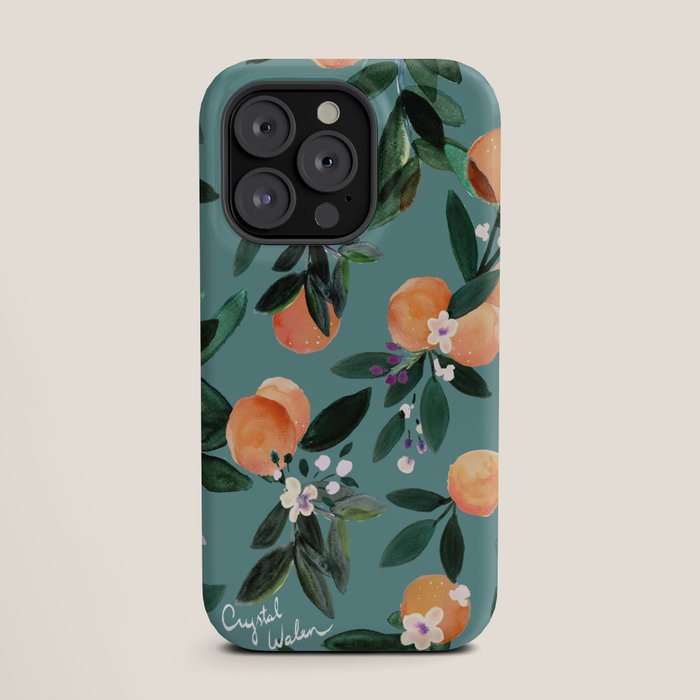 Dear Clementine - oranges teal by Crystal Walen iPhone Case Gallery Image 19