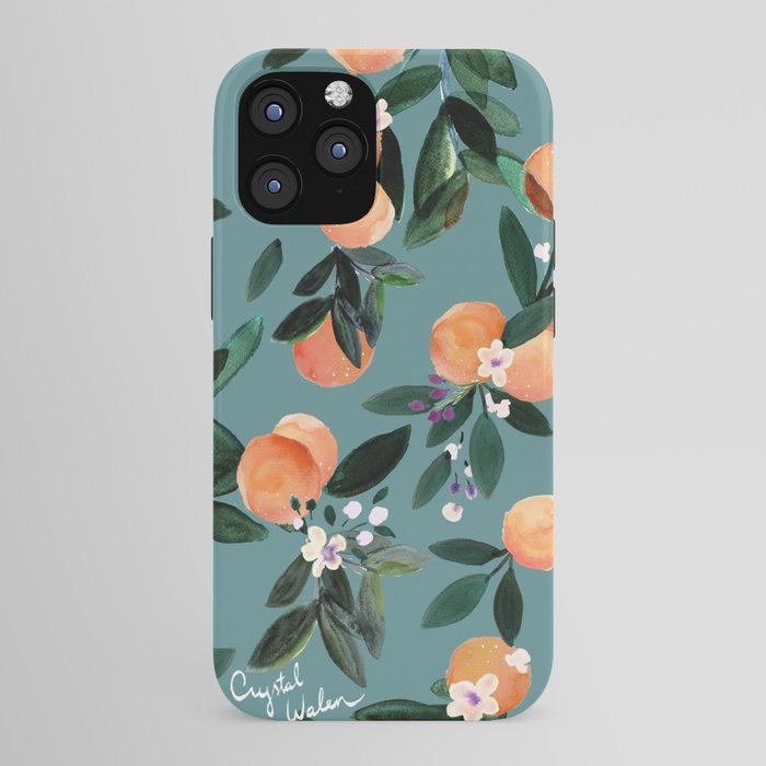 Dear Clementine - oranges teal by Crystal Walen iPhone Case Gallery Image 43
