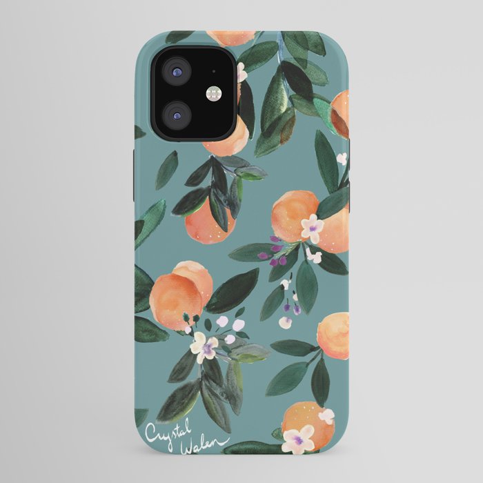 Dear Clementine - oranges teal by Crystal Walen iPhone Case Gallery Image 41