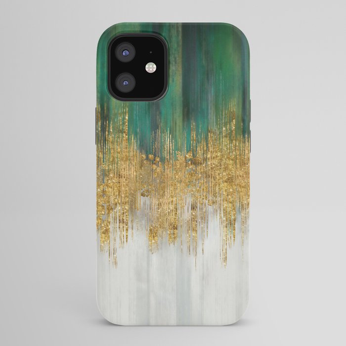 Green and gold motion abstract iPhone Case Gallery Image 42