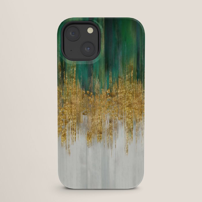 Green and gold motion abstract iPhone Case Gallery Image 25