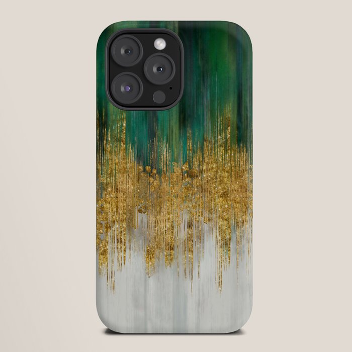 Green and gold motion abstract iPhone Case Gallery Image 20